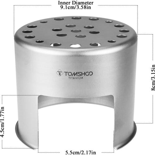 Ultra-lightweight Titanium Wood Stove Portable Outdoor Camping Stove Cookware Burner for Picnic Hiking Fishing Backpacking