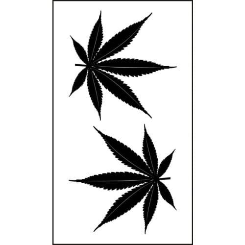 1PCs Waterproof Temporary Tattoo Sticker Black Clover Maple Leaf Tattoo Flash Tatoo Fake Water Transfer Tatto for Woman Man