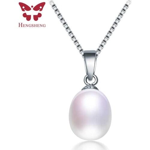 Trendy Women Design pearl necklace fashion pendant necklaces for women Wedding Jewelry 925 Sterling Silver Box Chains Necklace