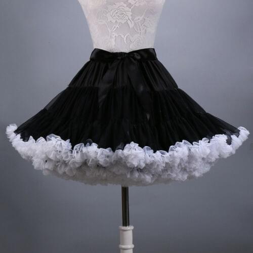 New Fashioned Tulle Petticoat Underskirt 40cm Tutu Skirt for Women Ballet Cosplay Puffy Skirts 2021