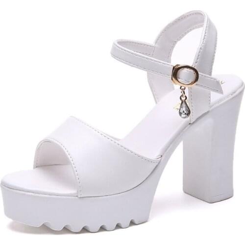 Women Fish Mouth Platform High Heels Wedges Buckle Slope Sandals Women Shoes Woman Platform High Heels Sandals High Heels 665