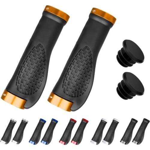 1Pair Bicycle Handlebar Grips MTB Road Bike Ergonomic Handlebar Cover Anti-Slip Bike Rubber Lock Handlebar Cycling Accessories