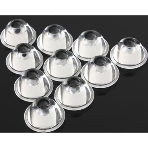 10pcs/Set 20mm 10/30/60/90/120 Reflector Collimator Degree Optical Glass LED Lens For 1W 3W 5W LED Light Lamp Bulb E27 MR16 GU10