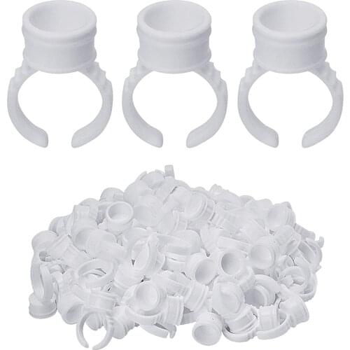 100pcs Eyelash Extension Glue Ring High Quality Glue Ring for Eyelash Extensions Cheap Price Disposable Lash Glue Holder
