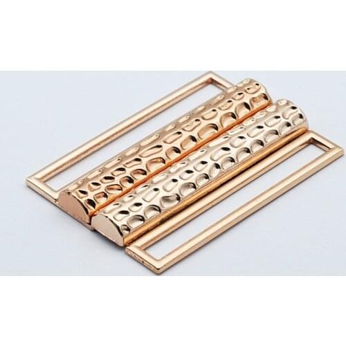 2 Pairs Zinc alloy 50 mm Rectangle Metal Combined Fasten Buckle Button for Down Jacket Garment Accessories Waist Belt Buckles