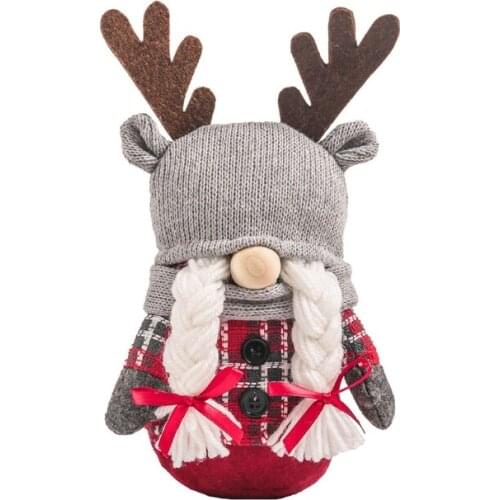 2pcs Christmas Gnome Elk Tomte Nisse Swedish Elf Ornament Home Farmhouse Kitchen 85AC