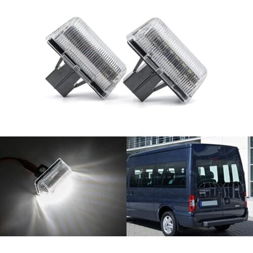 2x Fits For Ford Transit MK5 MK6 MK7 1985-2013 Connect 2002-2013 SMD Canbus White Led License Plate Lights OEM:4388111