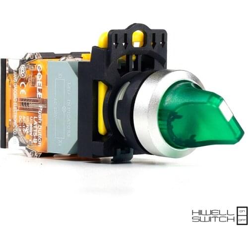 5 PCS Push button switch Selector switch Short handle 2-Position LED Momentary Waterproof IP65 LA115-B2-11XD-G31