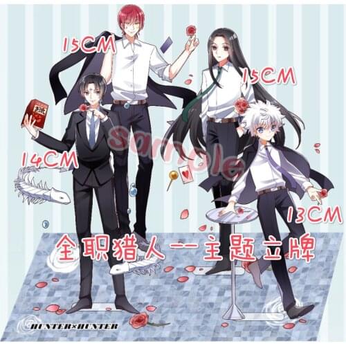 Anime Hunter×Hunter Hisoka Kulolo Iushilufelu Killua Irumi Zorudikku Acrylic Stand Model Toy Figure Desk Decor Cosplay Gift
