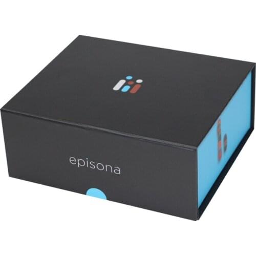 Printing black and blue rigid folding box with LOGO collapsible paper box packaging for shipping boxes