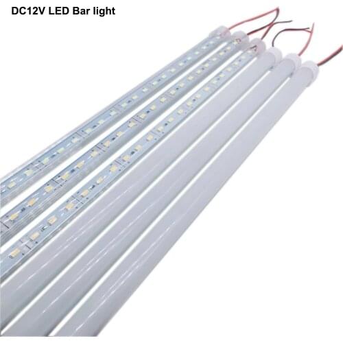 1-5PCS/Lot 50CM DC12V LED Bar light 5730 5630 With PC cover 5730 LED Hard strip light Kitchen Cabinet Light Wall Light