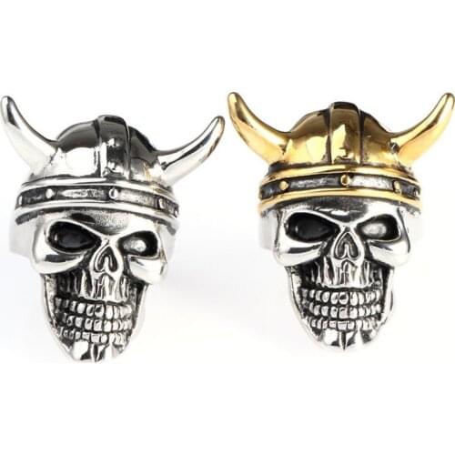 Europe and the stainless steel ring jewelry The devil skeleton Mens titanium steel ring