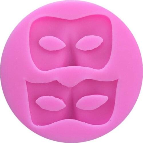 Diy Baking 2 Hole Ball Mask Chocolate Fondant Liquid Silicone Mold 15-164