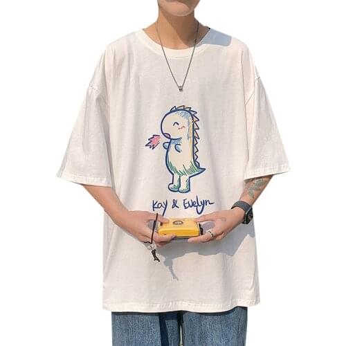 Mens Cotton Fashion T-shirt Funny Mens Summer Tshirts Anime Male Oversized Tee Shirts 5XL Casual T Shirt Tee For Man Streetwear