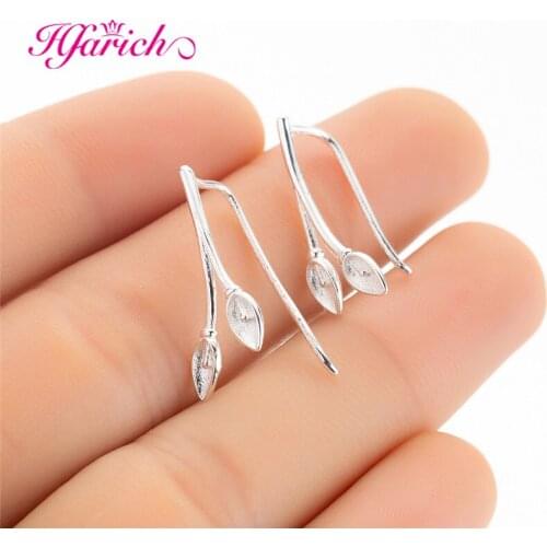 Hfarich 2019 New Flower Ear Cuff Climber Flowers Earring Stud botanic Earrings For Women Statement Ear Jewelry Wholesale