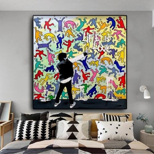 Graffiti Street Art Painting Abstract Art Wall Picture For Living Room Wall Art Classic Posters and Prints Home Decoration