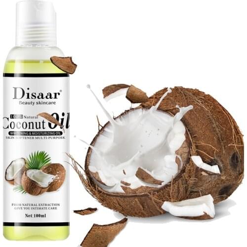 Coconut Oil Sooth Dry Skin Lighten Fine Lines Face Massage Oil Nourishes Hair Removes Frizz Hair Care Oil Firming Skin Body Oil