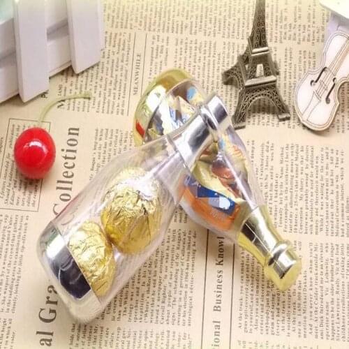 Candy box bag chocolate cookies gift bottle for Birthday Wedding Party Decor craft DIY favor baby shower clear/golden/slivery