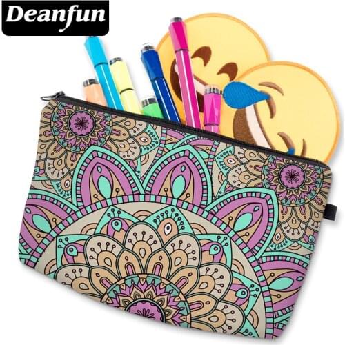 Deanfun Cosmetic Bags 3D Printed Mandala Flower Makeup Organizer for Women Travel 51272