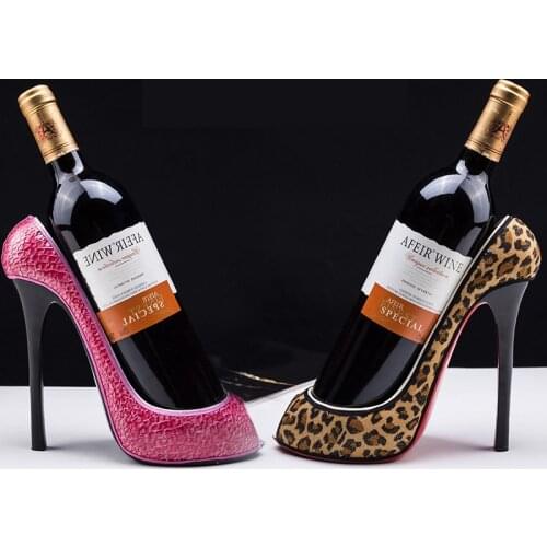 Creative high heels wine rack home decoration living room table decorations ornaments wine bottle holder wine cooler decoration