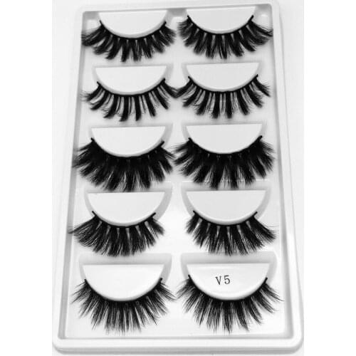 3D mink lashes mix false eyelashes 5 pairs natural mink eyelashes makeup eyelash Extension Fake eye lashes long thick handmade