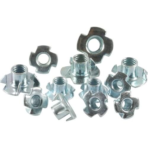 Galvanized Inch 1 / 4 5 / 16 3 / 8 Four Claw Nut Barb Anti-skid Four Corner Nail Four Claw Nail
