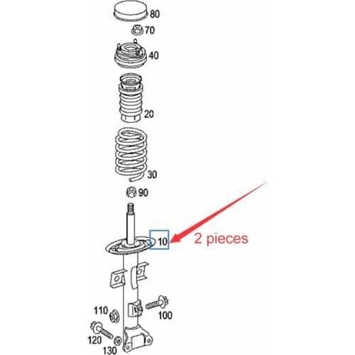 Front Left & Right Pair For Mercedes-Benz SLK R171 Air Suspension Shock Absorber Strut 1713200130 1713201030