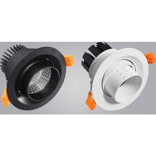 Dimmable Embedded Zoom 15-60 degrees COB 8W12W 15W 20W Background wall LED downlight Indoor light