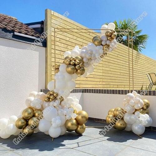 175pcs Pearl White Gold Latex Globos Wedding Valentine Birthday Party Balloon Arch Garland Event Table Swimming Pool Decoration
