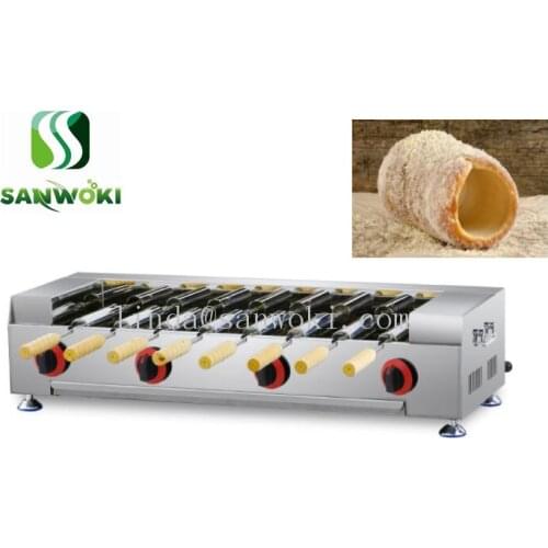 LPG GAS Hungarian Ice Cream Cone Chimney Cake Kurtos Kalacs Grill Roll Oven Maker Machine Chimney Cake Oven chimney roti maker