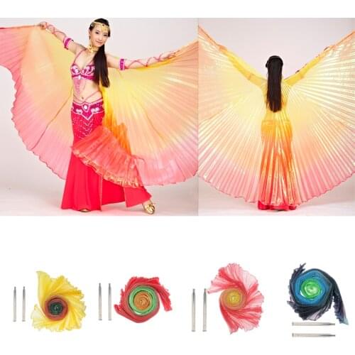 Belly Dance isis Wings Scarf Veil Egyptian Egypt Wings & Telescopic Sticks