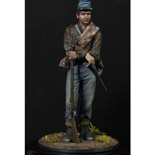 Unassambled 1/24 ancient man stand with base Resin figure miniature model kits Unpainted