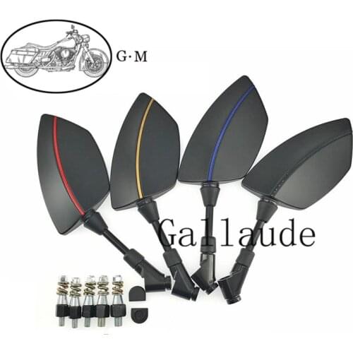 Universial 8mm 10mm Rearview Mirrors Motorcycle Aluminum ABS Plastic Rotatable HD Vision Side Mirrors Rear View Mirrors