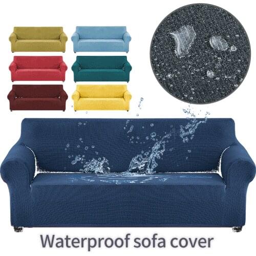 Universal Size Waterproof Solid Color Stretch All-Inclusive Cover Thickened European-Style Home Protector Covers 1/2/3/4 Seater