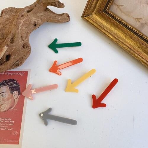 New Simple Geometric Wild Creative Arrow Hairpin Cute Candy Color Clip Hair Barrettes Girl for Girls Hair Accessories Headdress