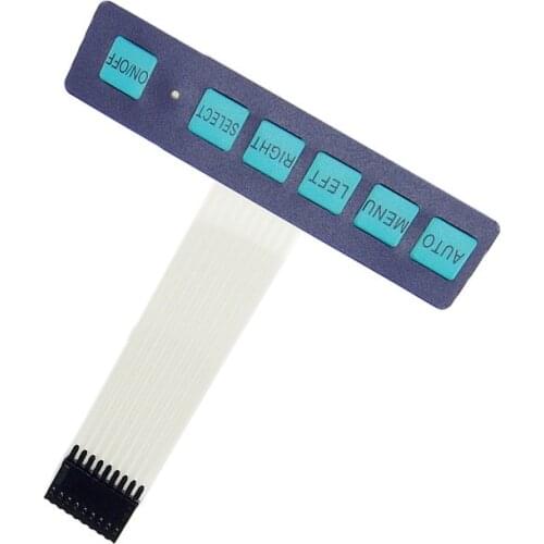 1PCS 1x6 Matrix Array 6 Key Membrane Switch Keypad Keyboard 1*6 Keys with LED
