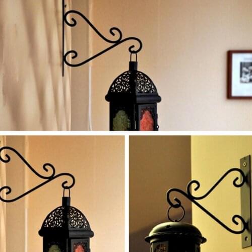 1PC Hanging Plants Bracket European Style Wall Planter Hooks Flower Pot Iron Lanterns Hanger For Garden Outdoor Indoor Patio