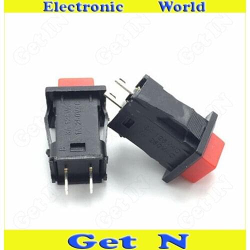 10pcs DS-429 Self Locking Square Switches 2Pins 2Files 3A 125v tact Push Switches Button Connectors