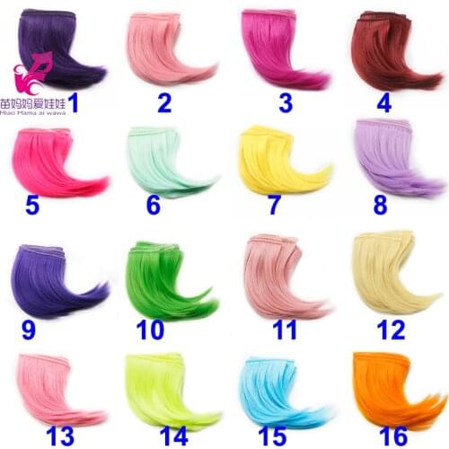 10CM 15CM Straight Doll Hair Black/Brown/Blond Synthetic Doll hair for monster high doll and for barbie doll