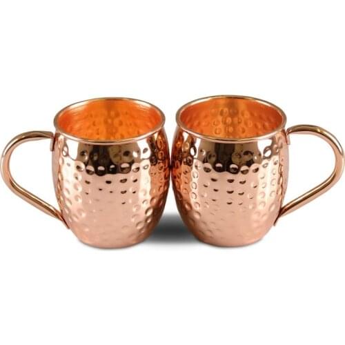2 pcs Moscow Mule Copper Mugs 100% HANDCRAFTED 100% Pure Solid Copper Mugs Copper Barrel Mug Moscow Mules MADE IN TURKEY