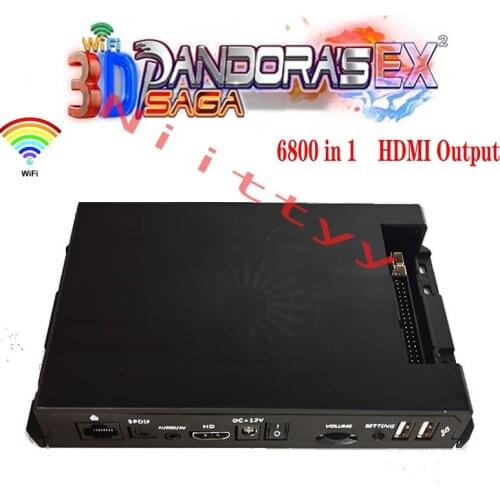 3D WIFI Pandora Saga EX Box 6800 in 1 Save Function Multiplayer Joysticks Retro Arcade Game Console Cabinet Support 4 Players