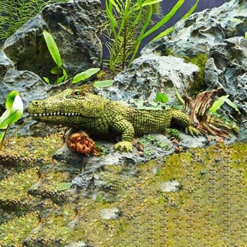 Aquarium Resin Fish Tank Landscaping Ornament Decoration Simulation Crocodile bubble fish tank shelter Home Decoration