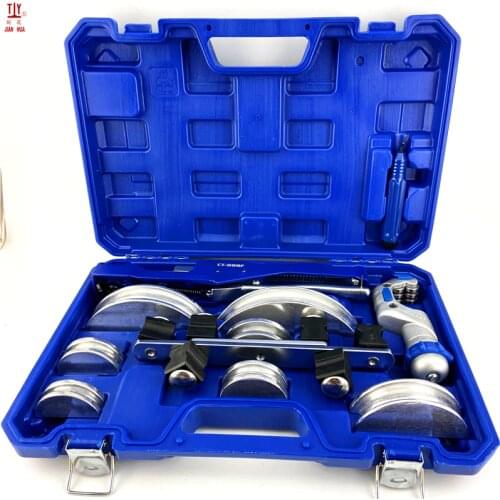 Free shipping 90 Degree bender manual air conditioning aluminum brass metal pipe stainless steel tube bending tool with cutter