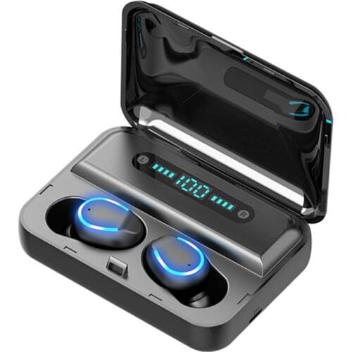 TIAN Wireless Earphone Bluetooth V5.0 F9-04 TWS Wireless Bluetooth LED Display With 3000mAh Power Bank Headset