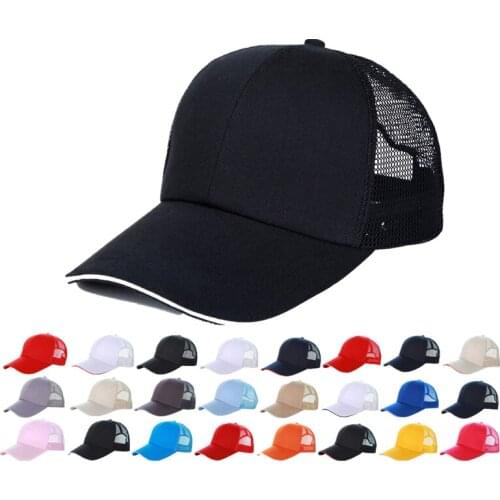 Spring and summer women mesh baseball cap new outdoor sun protection visor travel Customized print cap cotton mens caps and hats