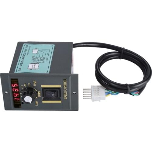 AC 220V 50Hz 15-400W Digital Adjustable Stepless Motor Speed Controller 0-1450rpm 400W