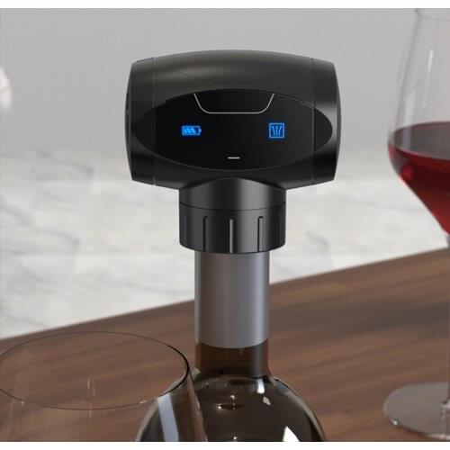 Electric Vacuum Wine Stoppers, Automatic Wine Bottle Vacuum Pump with Food-grade Silicone, Reusable Wine Saver KVS-1