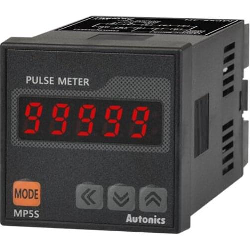 MP5S-4N Meter, Pulse, LED, W48xH48mm, 5-Digit, 13 Modes, Indicator Only, 100-240 VAC