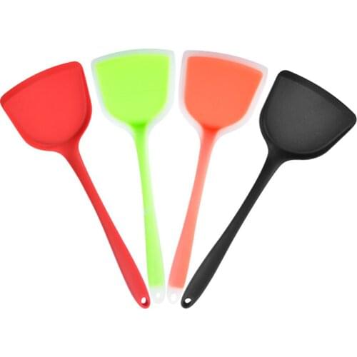 Silicone Flexible Meat Egg Turner 600F High Heat-Resistant Non-Stick Rubber Kitchen Cooking Baking Spatula
