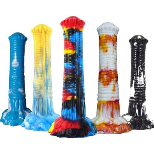Graffiti Huge Horse Dildo Silicone Animal Fake Penis Sex Toys For Women Vaginal Stimualtor Sex Anal Butt Plug Adult Products 18